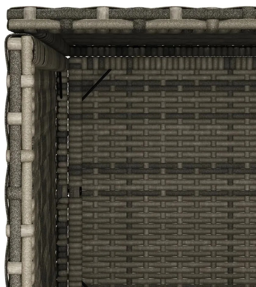 Armário de arrumação para jardim 50x55x115 cm vime PE cinzento