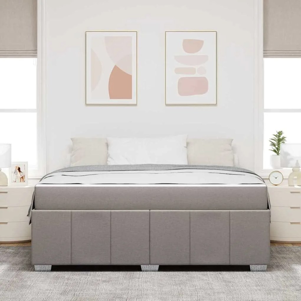 Estrutura da Cama Cinzento-acastanhado 180 x 200 cm tecido
