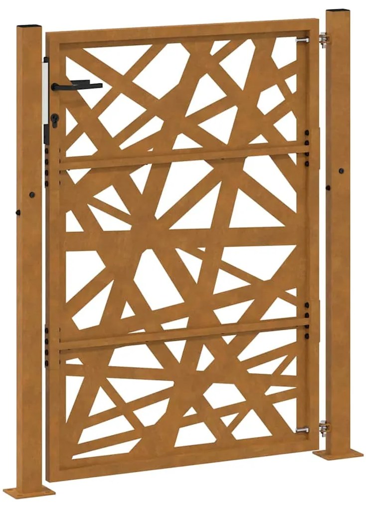 Portão de jardim 105x130 cm design de luz em aço resistente