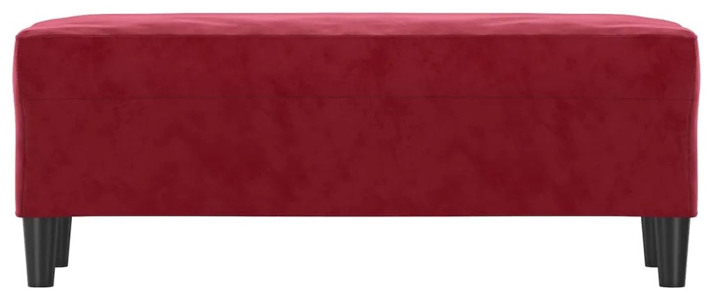 Banco 100x35x41 cm veludo vermelho tinto