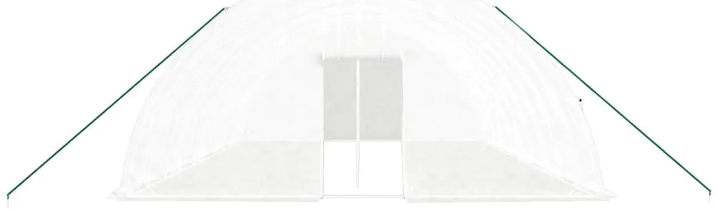 Estufa com estrutura de aço 60 m² 10x6x2,85 m branco