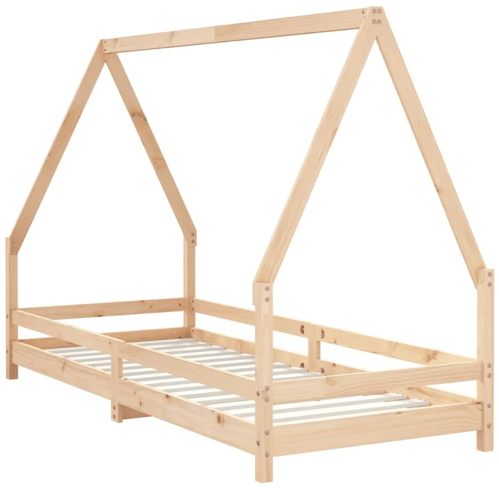 Estrutura de cama infantil 80x200 cm madeira de pinho maciça