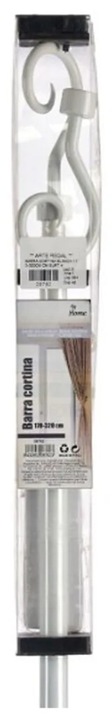 Varão para Cortinas Extensível 170 - 320 cm Branco Ferro (8 Unidades)