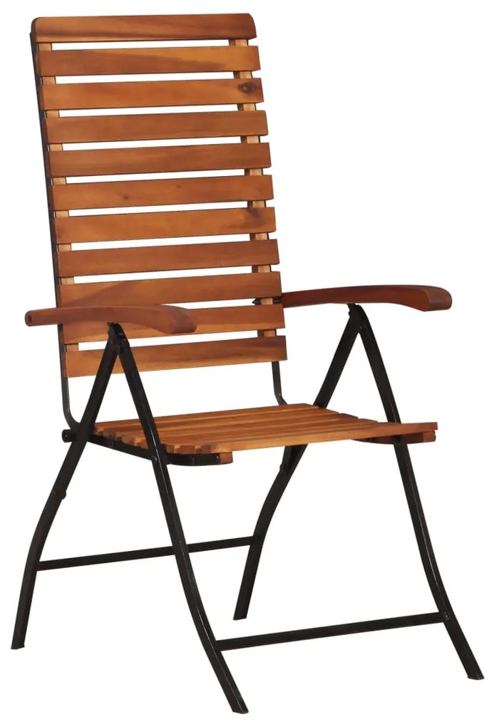 Cadeiras de jardim reclináveis 2 pcs madeira de acácia maciça