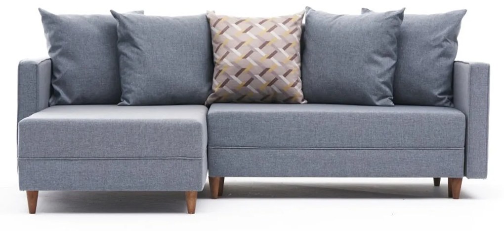 Sofá-Cama de Canto Aydam – Azul – 215x80x150 cm
