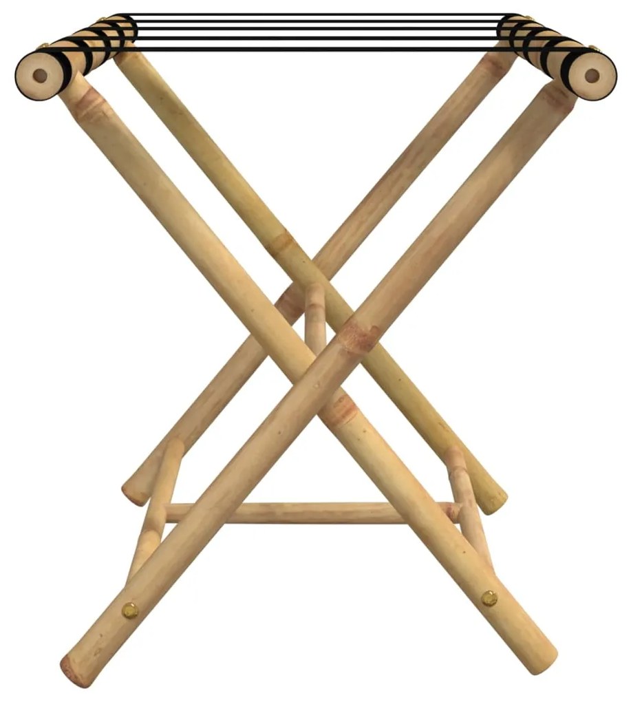 Suporte de bagagem dobrável 62x42x50,5 cm bambu