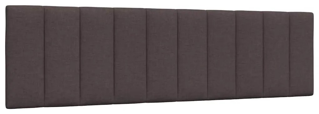 vidaXL Almofadão de cabeceira 180 cm tecido castanho-escuro