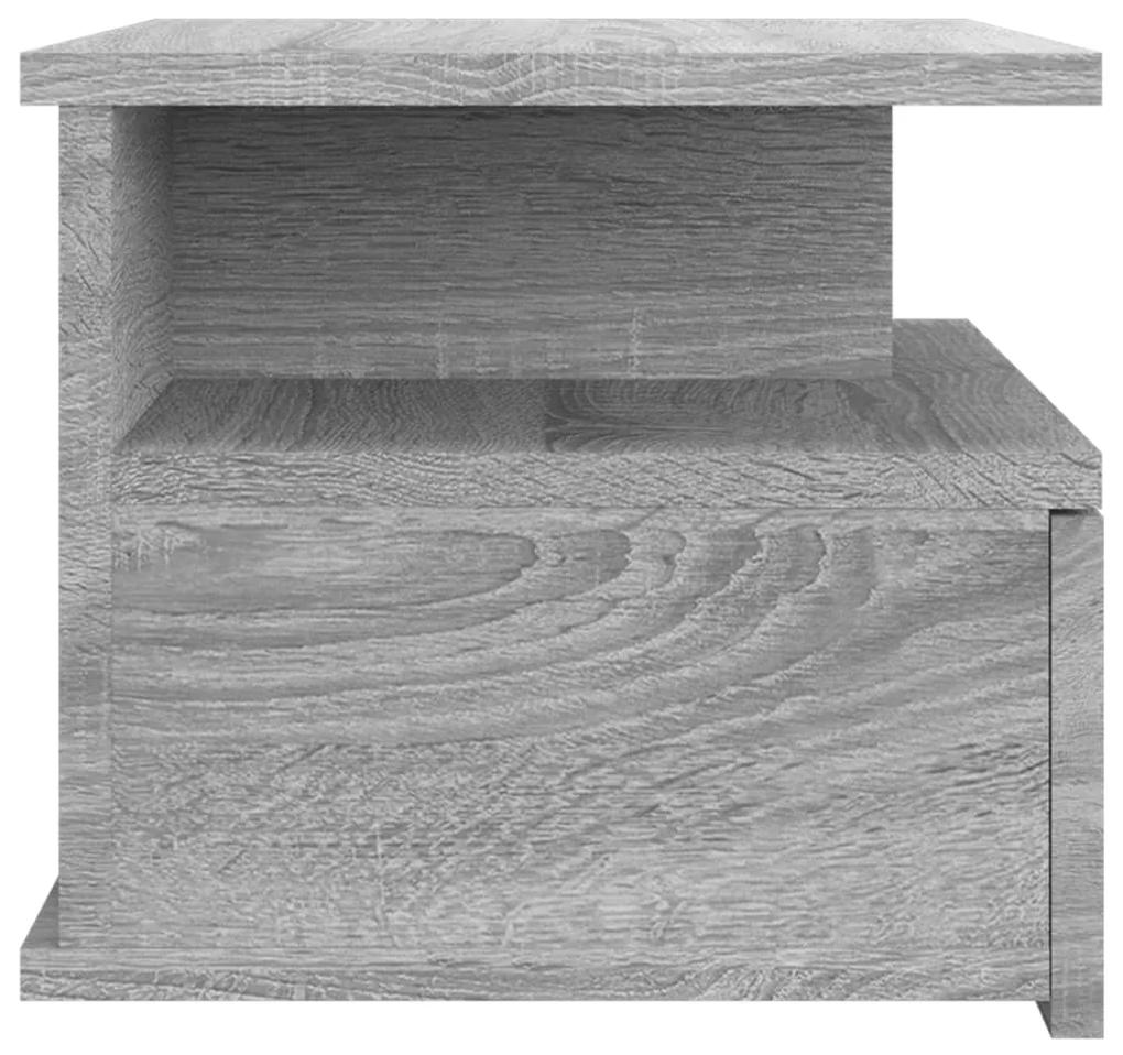 Mesa cabeceira suspensa 40x31x27 cm madeira proc. sonoma cinza