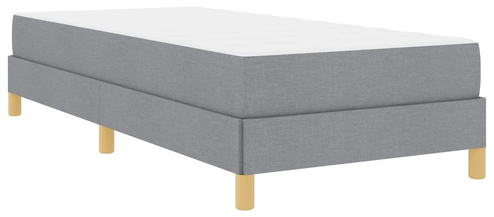 vidaXL Cama Box com colchão Cinzento-claro 90 x 190 cm tecido