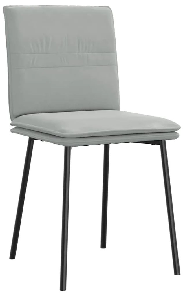 Cadeiras de jantar 2 pcs veludo cinzento-claro