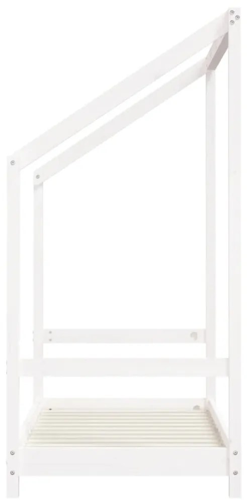 Estrutura de cama infantil 70x140 cm pinho maciço branco