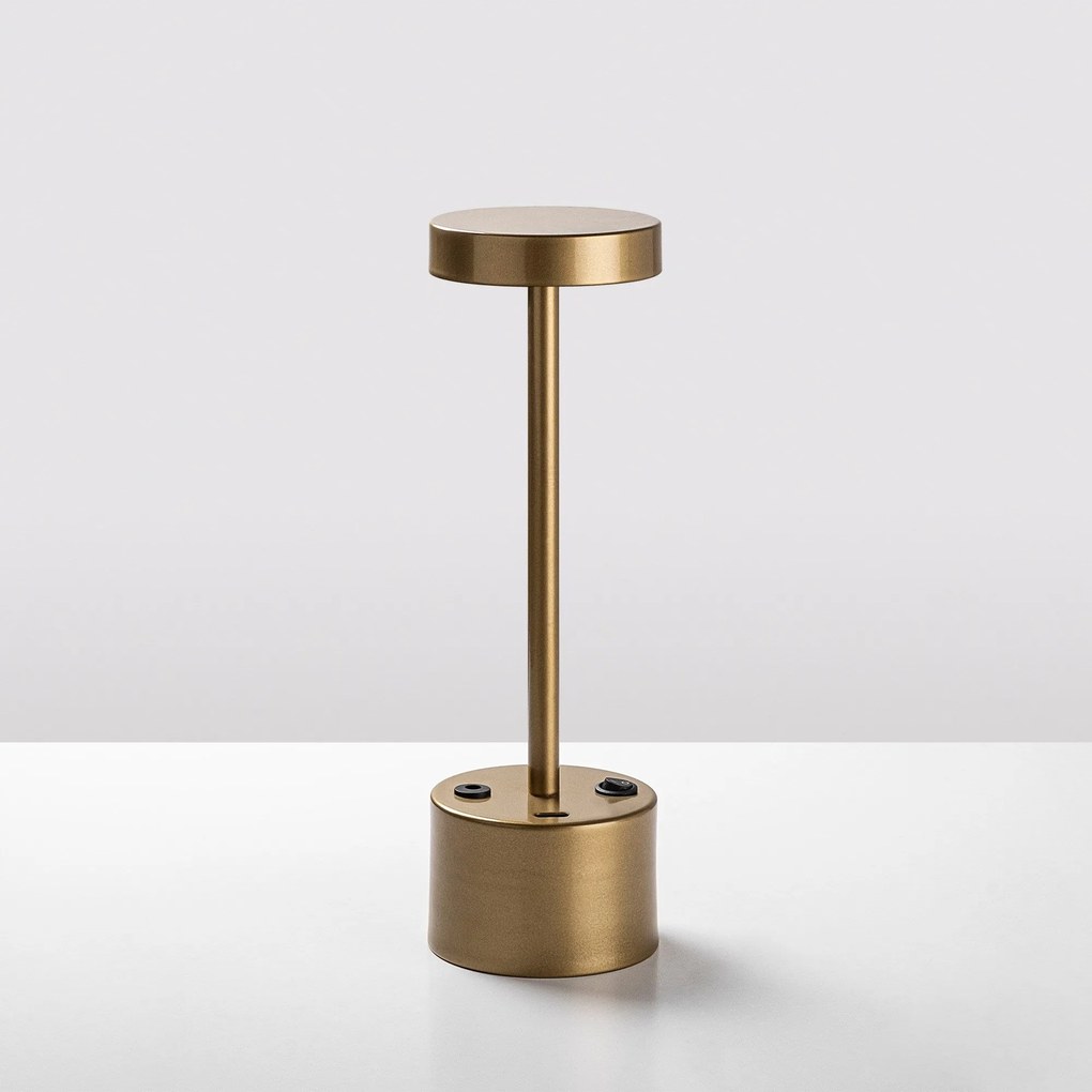 Candeeiro de Mesa Keyf – Dourado – Diâmetro: 9 cm Altura: 28 cm