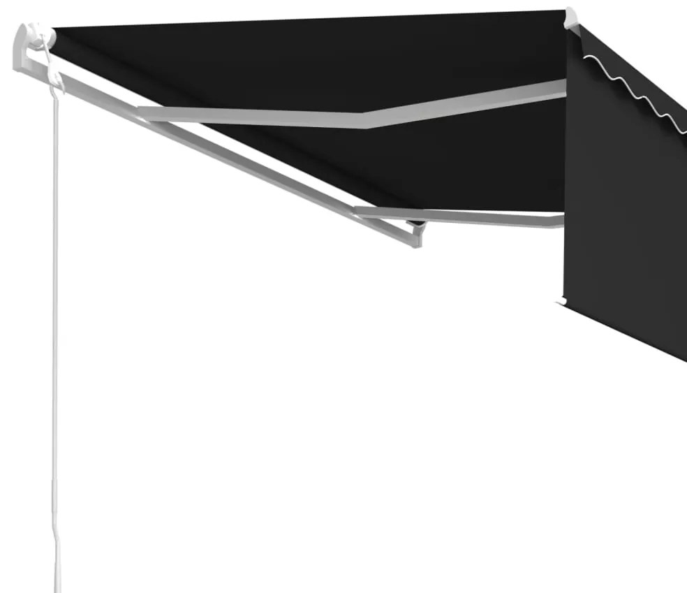 Toldo retrátil automático com estore 4,5x3 m antracite