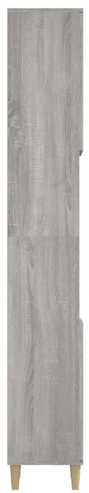 Armário WC 30x30x190 cm derivados de madeira cinzento sonoma