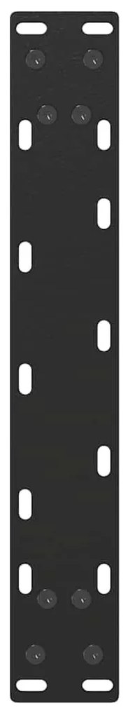 Pés para mesa de centro em formato de U, 2 peças, preto, 28x(42-43) cm