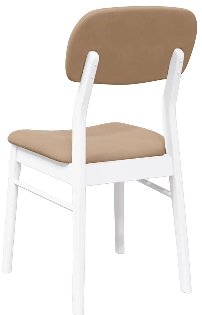 Cadeiras de jantar com almofadões 2 pcs madeira maciça branco