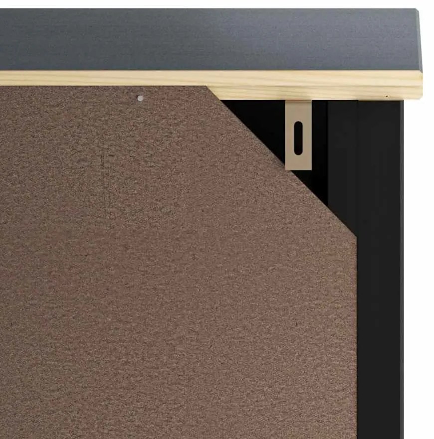 Móvel de parede p/ WC BERG 40x27x71,5 cm pinho maciço preto