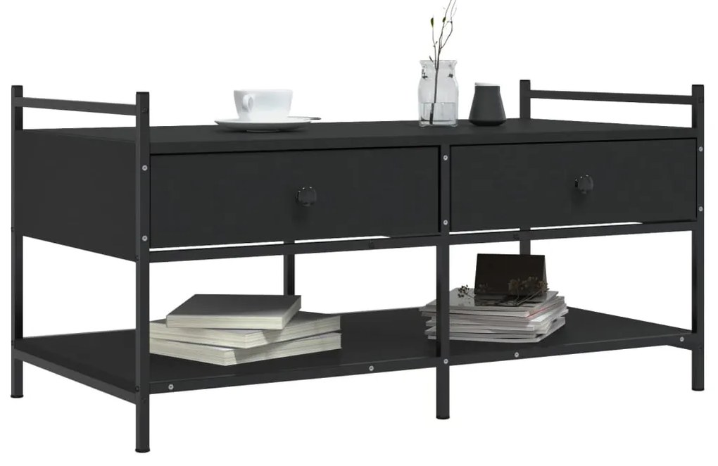 Mesa de centro 99x50x50 cm derivados de madeira preto