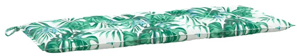 Almofadões banco jardim 2 pcs 120x50x7 cm oxford padrão folhas