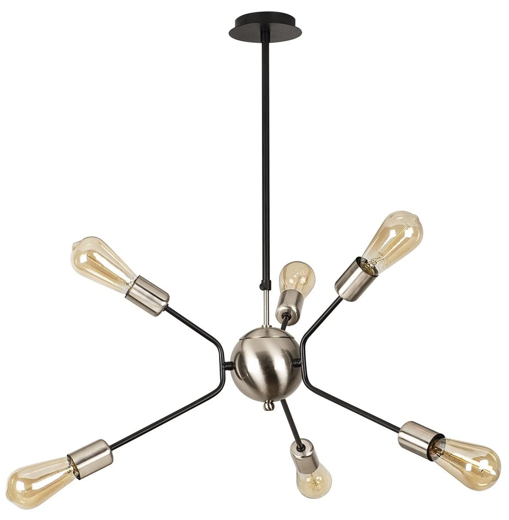 Candeeiro de Teto Ve – Preto Níquel – 60 cm x 80 cm