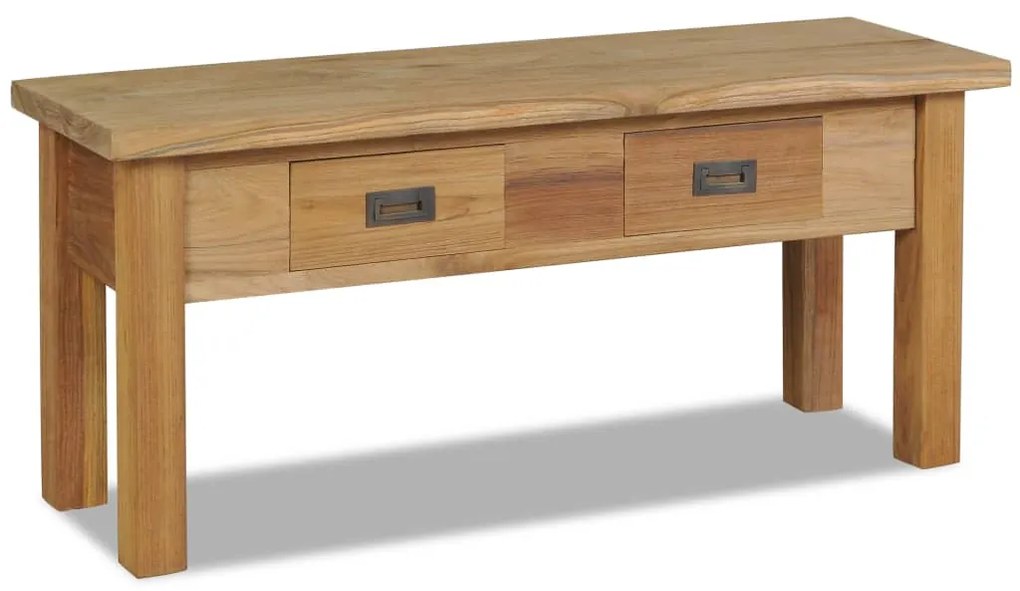 vidaXL Banco de corredor em teca maciça 90x30x40 cm