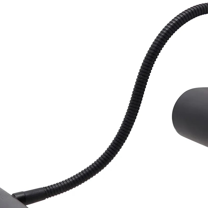 Candeeiro de parede design preto 32 cm com LED e dimmer - Tableau