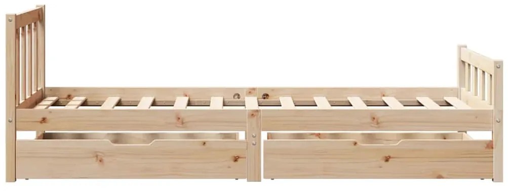 Cama sem colchão 100x200 cm madeira de pinho maciça
