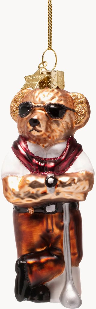 Ornamento de Natal Bear in Golf Clothes