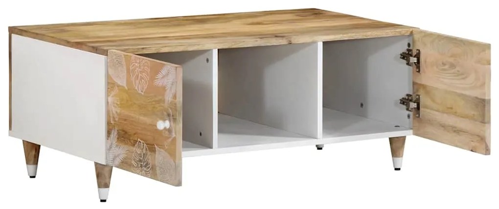 Mesa de centro 100x54x40 cm madeira de mangueira maciça