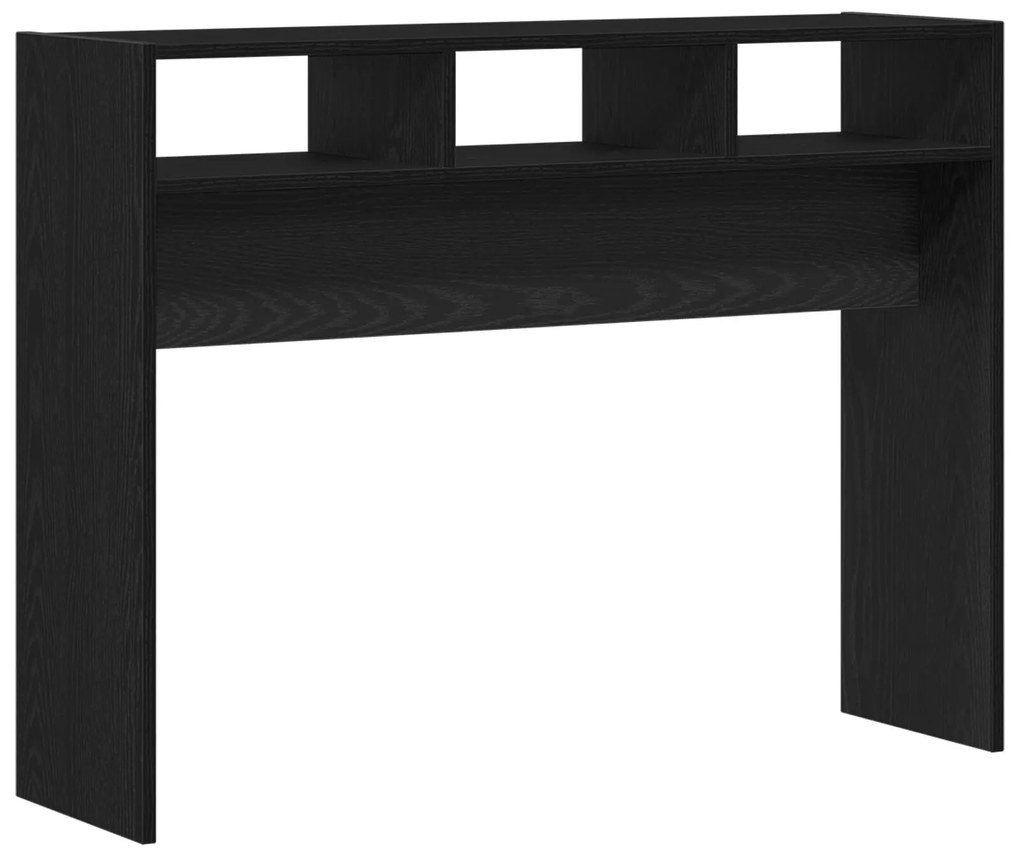 Mesa de Console vidaXL em Carvalho Preto 105x30x80 cm de Madeira de En
