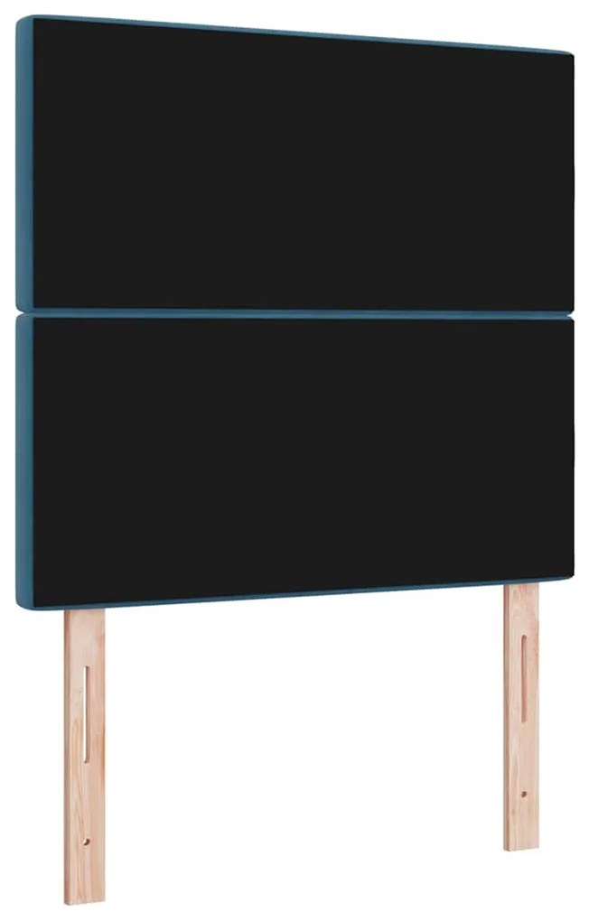 Cabeceira LED em veludo azul escuro, 100 cm