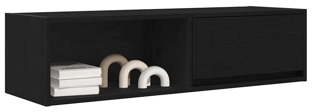 Móvel de TV 100x31x25,5 cm derivados de madeira carvalho preto