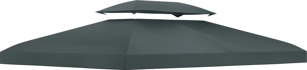 Outsunny Lona de Reposição para Pavilhão Tenda 3x4 m Poliéster de Alta densidade 180 g/㎡ Cinza | Aosom Portugal