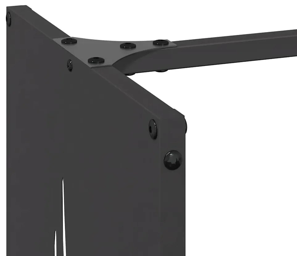 Suporte para lenha 40x30x80 cm aço laminado a frio preto