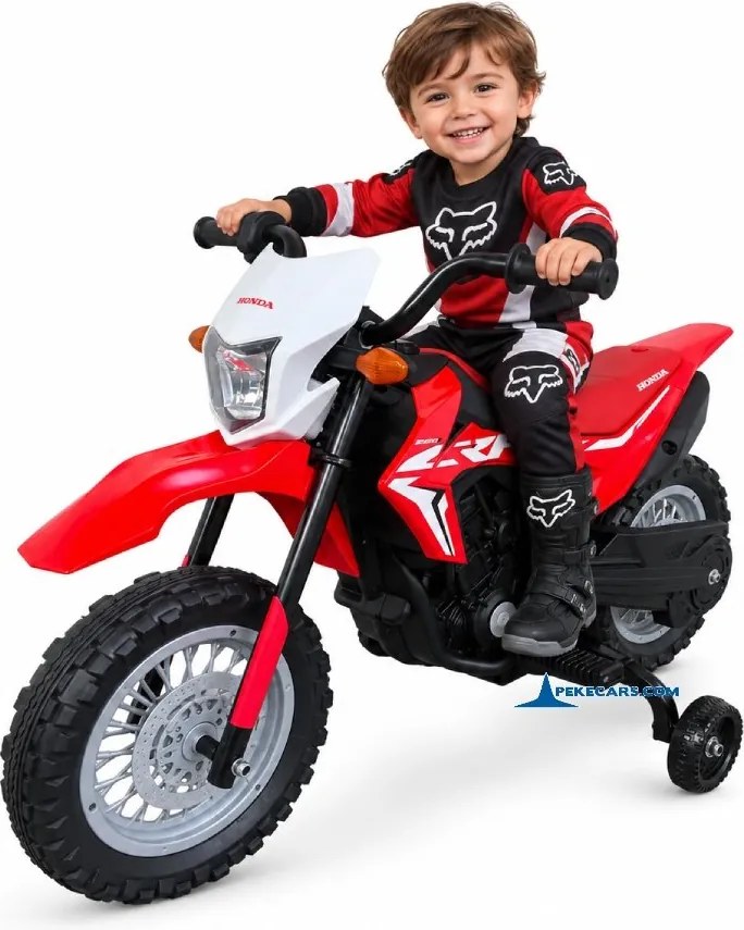 Mota elétrica 12V para crianças 3 a 6 anos Honda CRF250L Vermelha