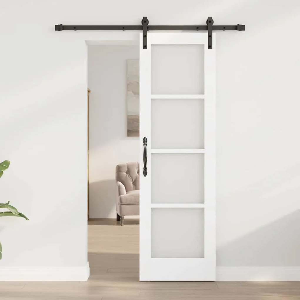 Porta Deslizante vidaXL com Conjunto de Acessórios 'ORKDAL'Branca 61x1