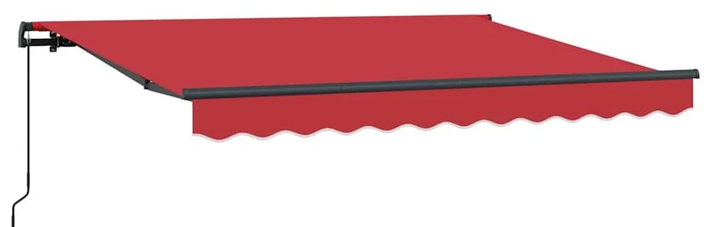 Toldo Retrátil Manual Vermelho e Antracite