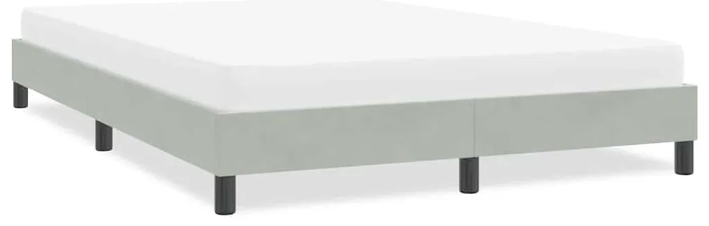 vidaXL Estrutura de cama sem colchão 140x210 cm veludo cinzento-claro