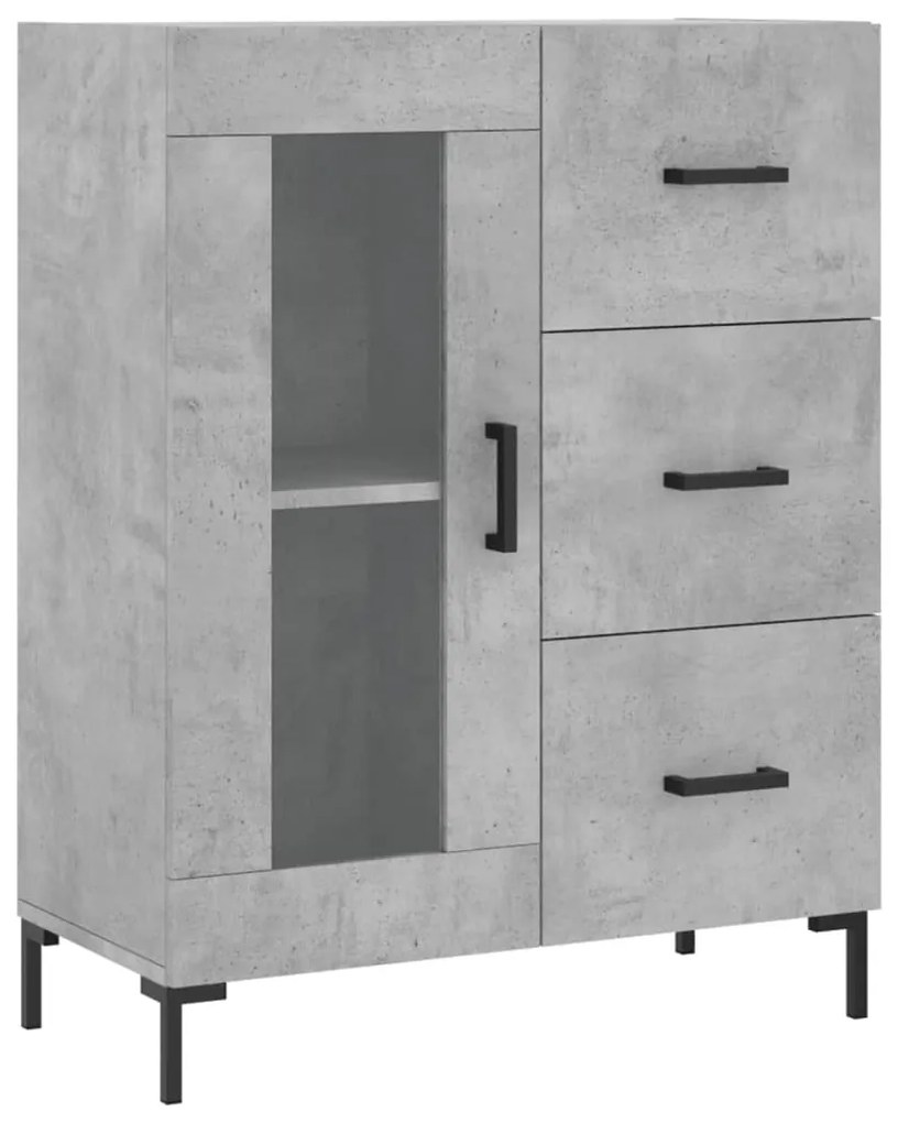 Armário alto 69,5x34x180 cm derivados de madeira cinza cimento