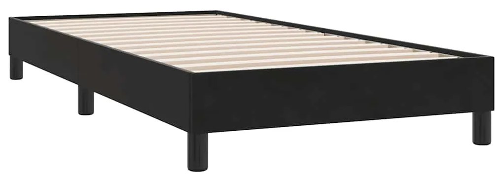 Estrutura de cama sem colchão preto 90x220 cm Veludo