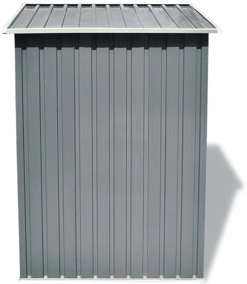 Abrigo de jardim metal cinzento 204x132x186 cm