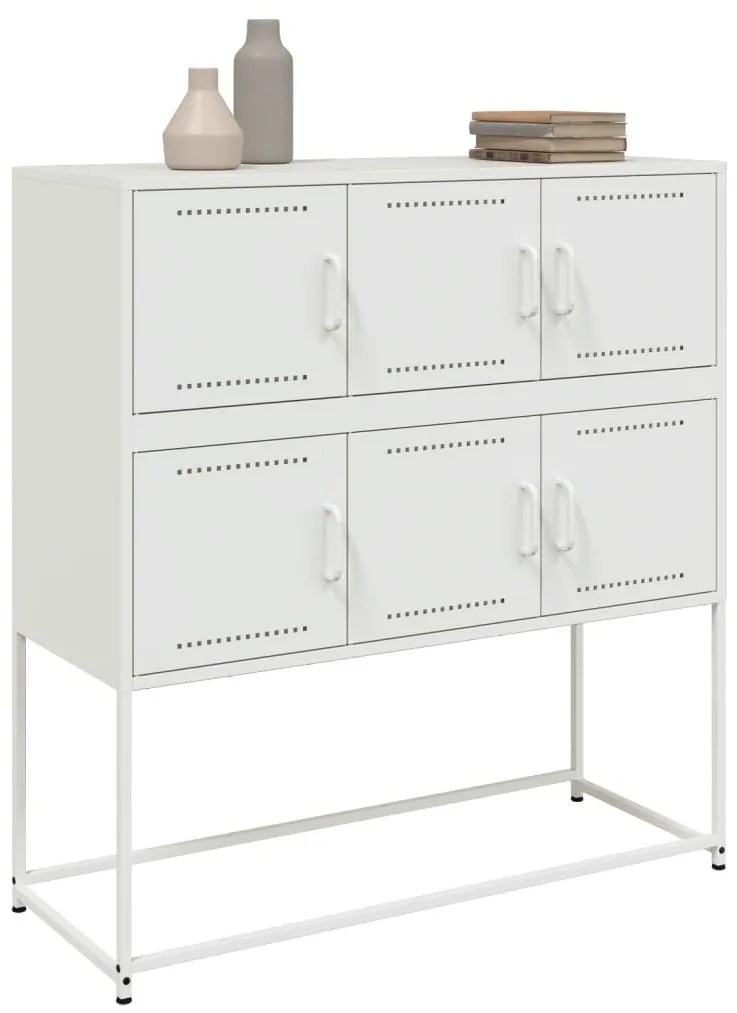 Aparador 100,5x39x107 cm aço branco