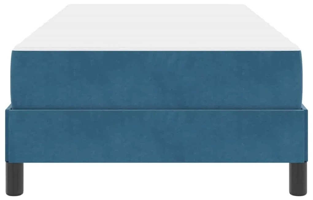 Cama box spring com colchão Azul Escuro 90 x 190 cm Veludo