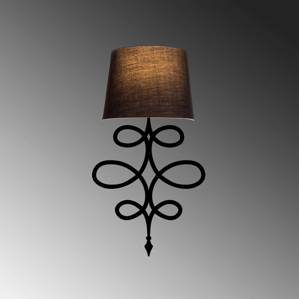Aplique de Parede Asaf – Preto – 15 x 28 cm
