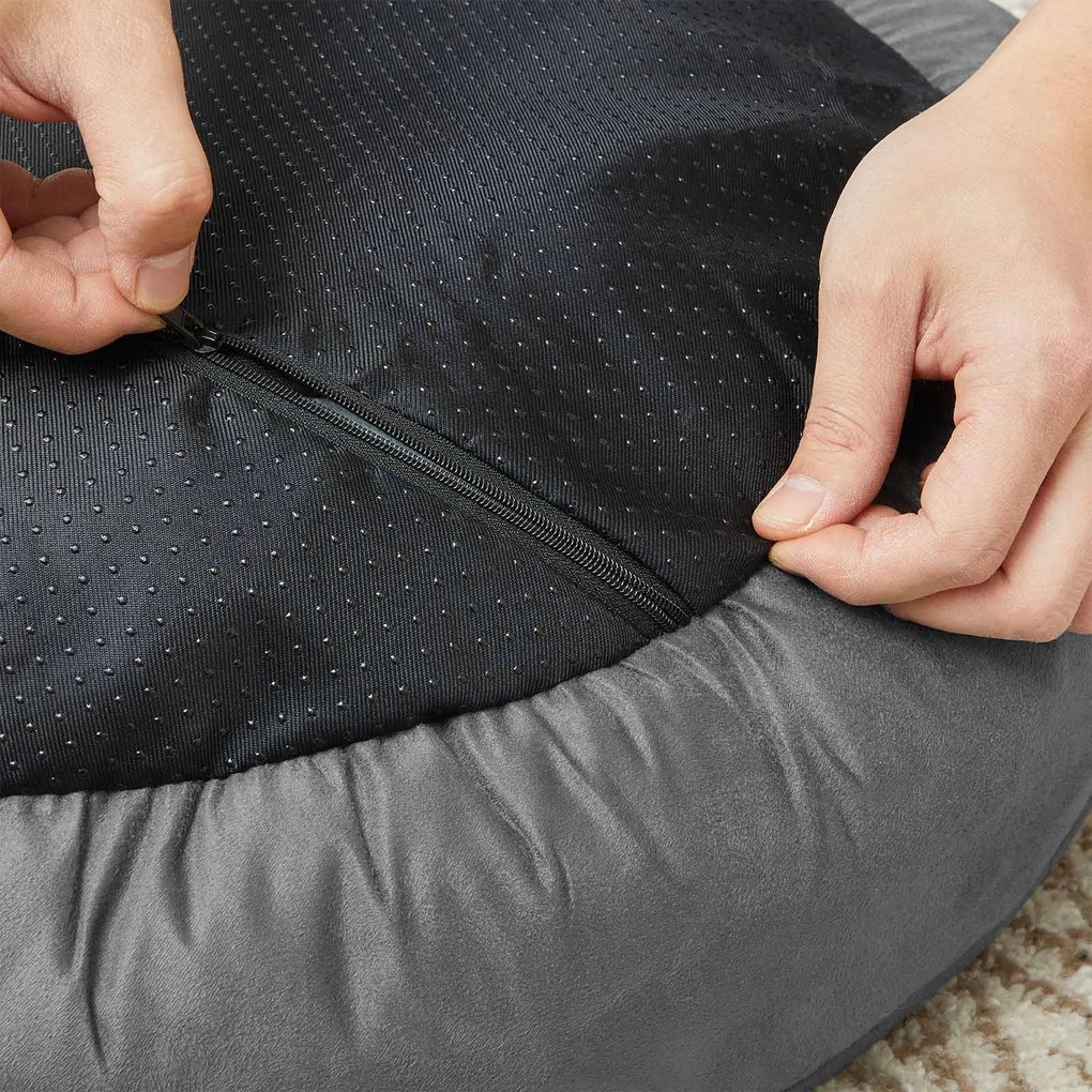 Cama para cães 70 x 18 cm (Ø x A) cinzenta escura