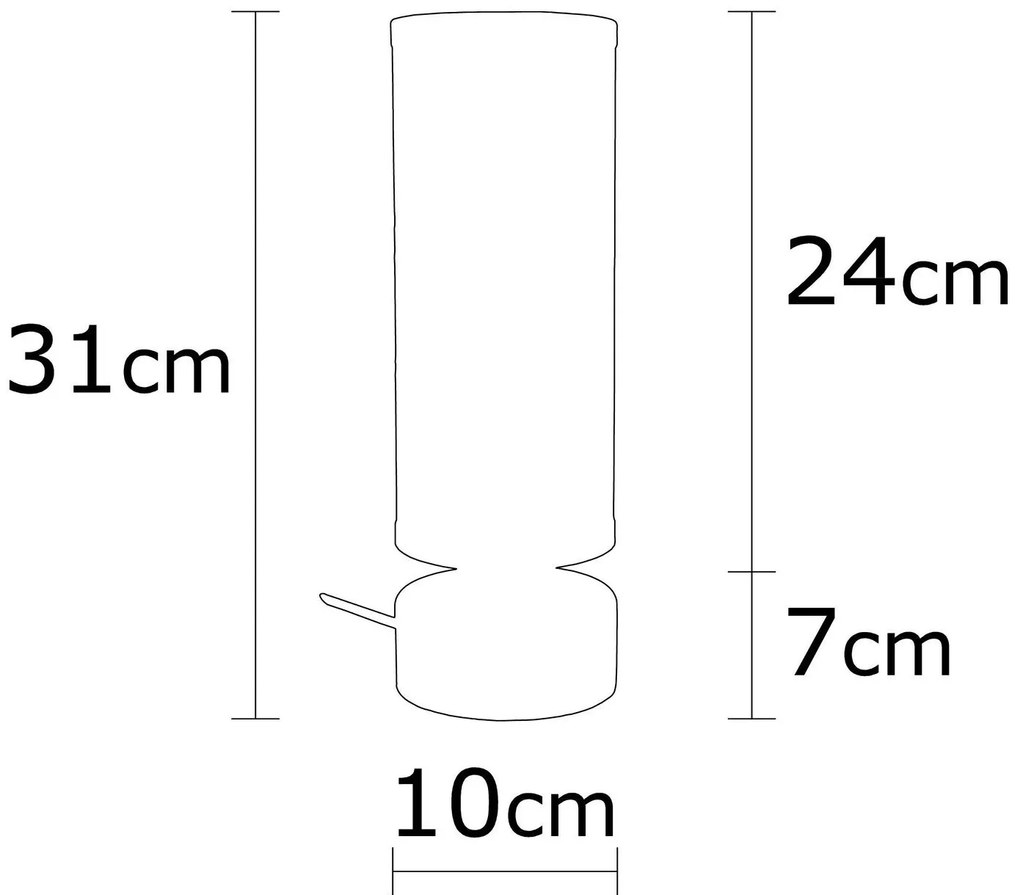 Candeeiro de Mesa Amasra – Preto – Diâmetro 10 cm, Altura 31 cm