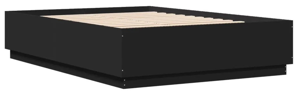 Estrutura de cama 150x200 cm derivados de madeira preto