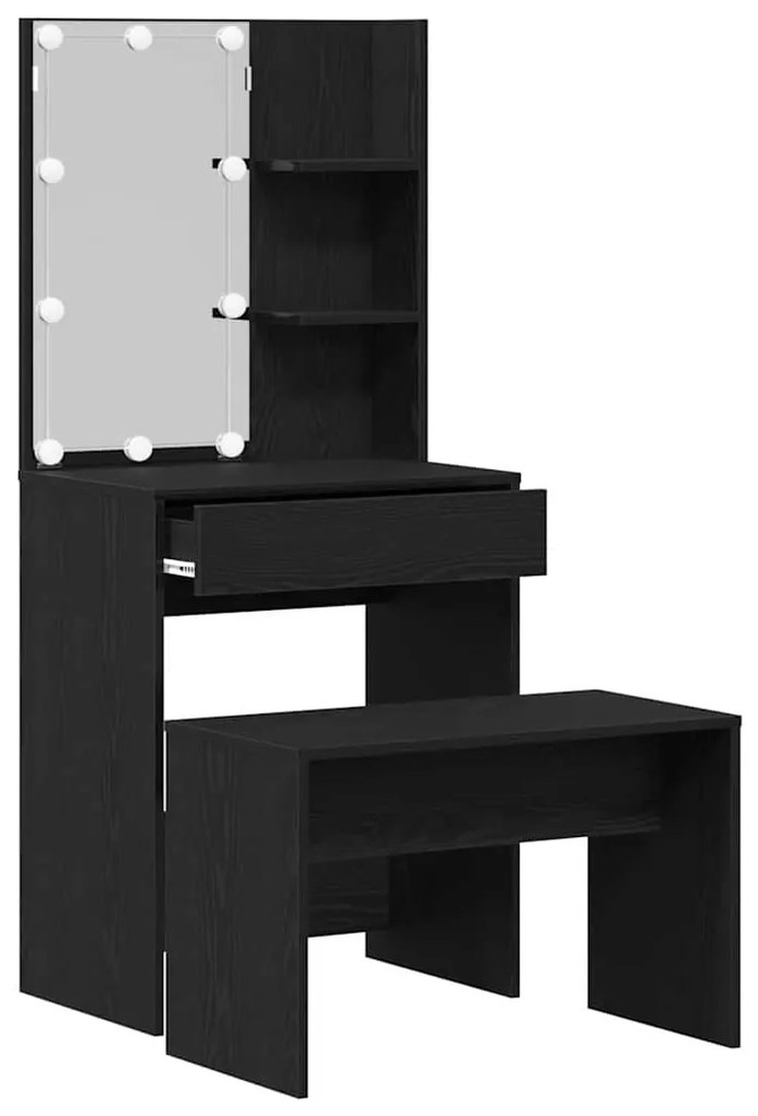 Conjunto de Mesa de Maquilhagem vidaXL com LED de Madeira de Engenhari