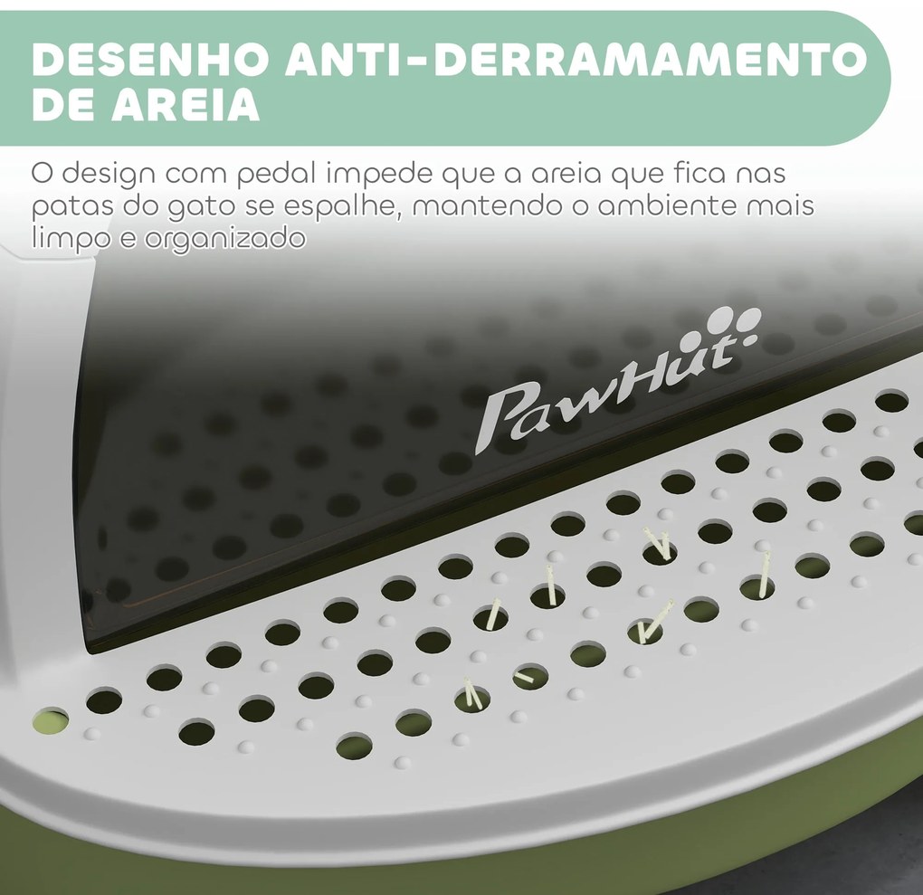 PawHut Caixa de Areia para Gatos Fechada Caixa de Areia para Gatos com