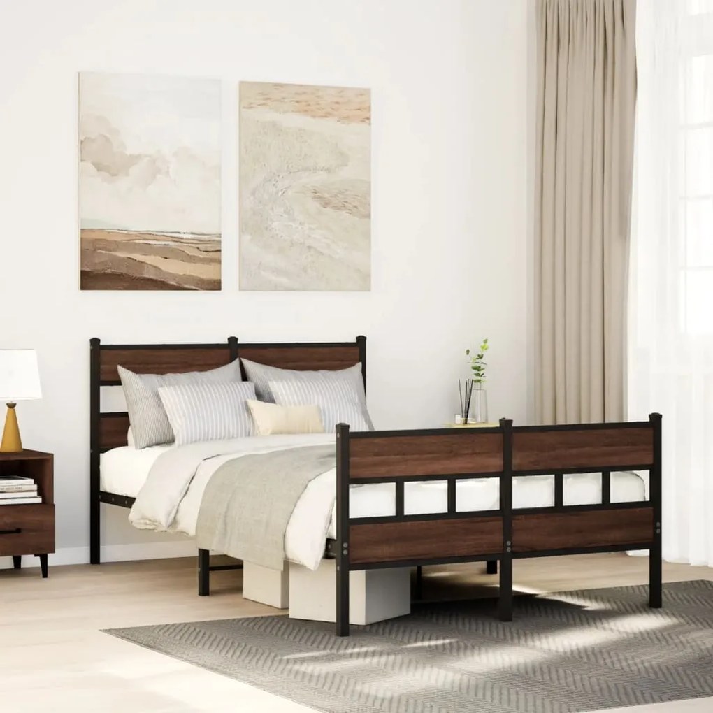 vidaXL Cama sem colchão com cabeceira e pés 120x200 cm